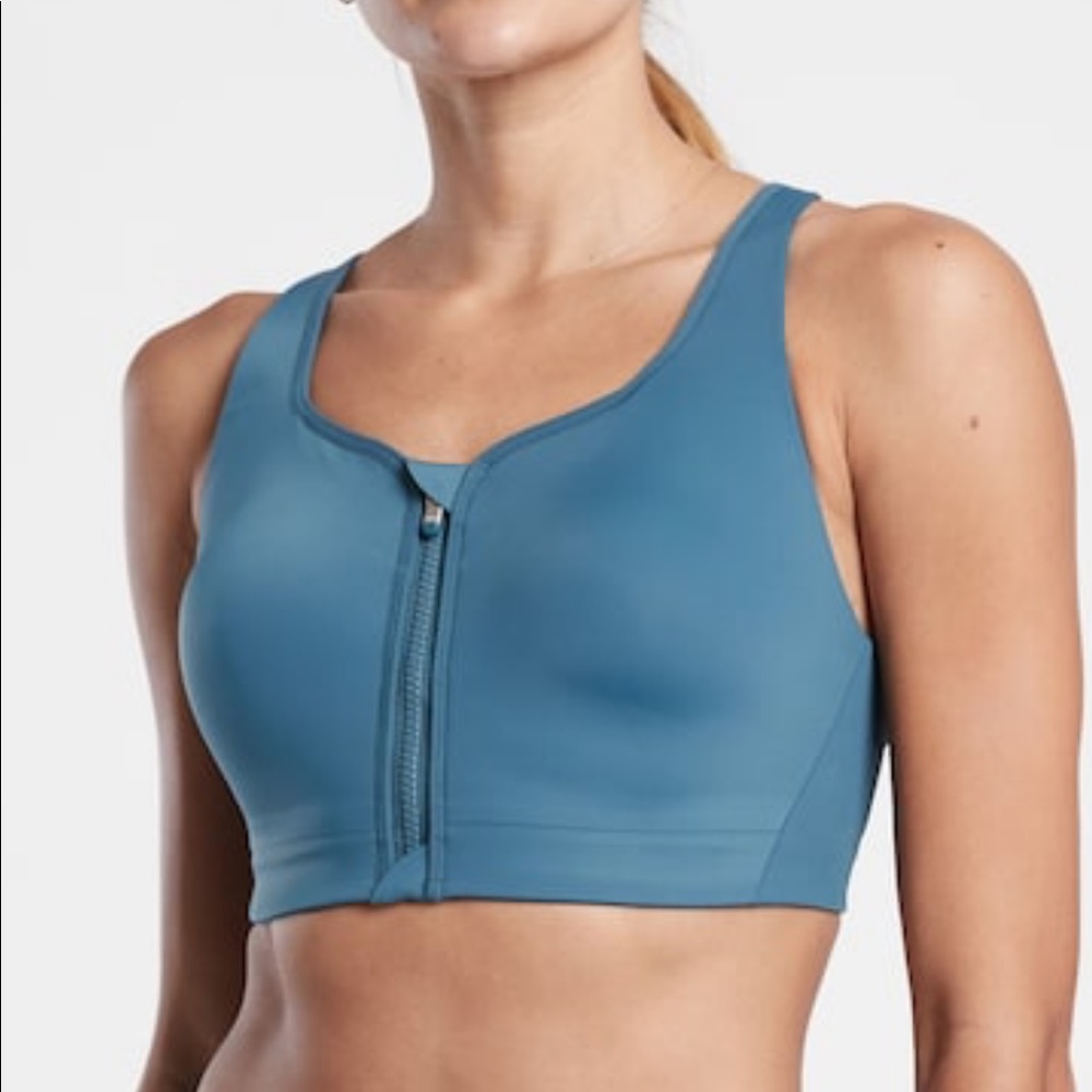 Athleta Advance Zip Front Bra 32D